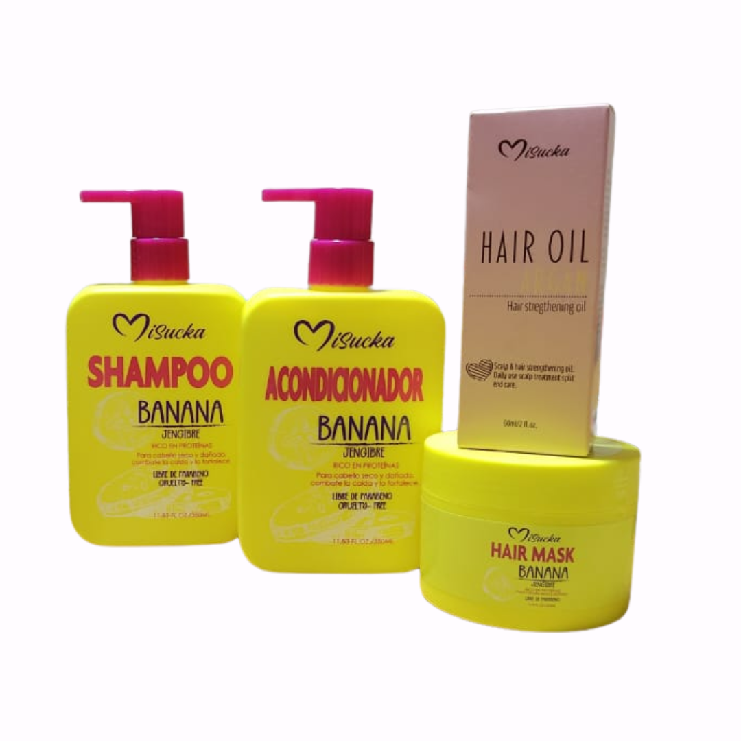 Pack capilar Banana/Jengibre/ Argan
